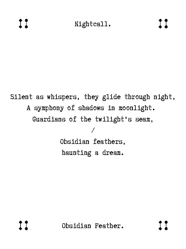 Obsidian Feather/Nightcall