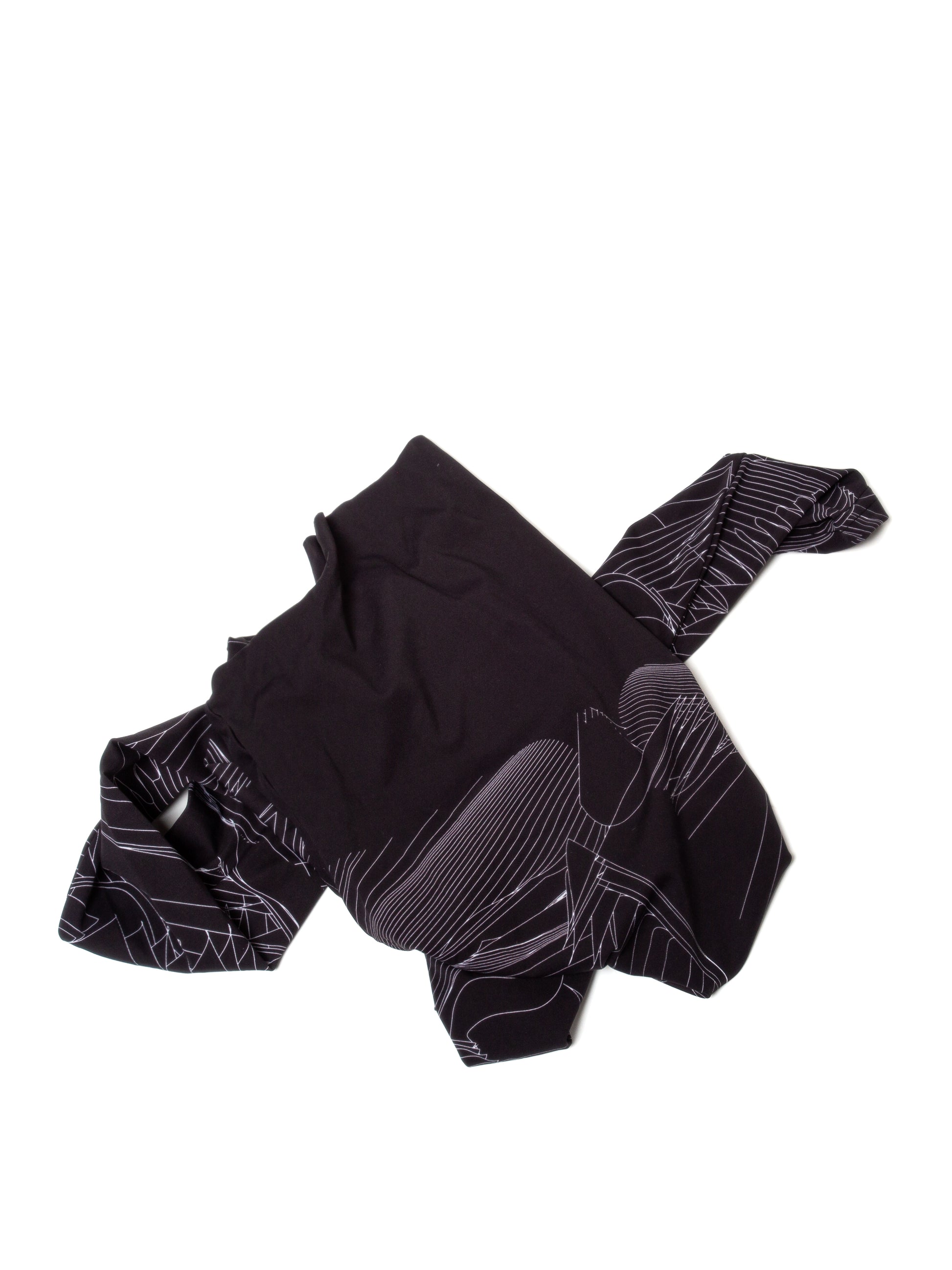 VinöniV / VinoniV Obsidian Feather Nightcall printed bodysuit jersey top on white background