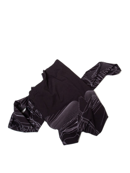 VinöniV / VinoniV Obsidian Feather Nightcall printed bodysuit jersey top on white background
