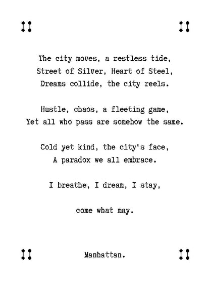 VinöniV / VinoniV Manhattan jersey top poem