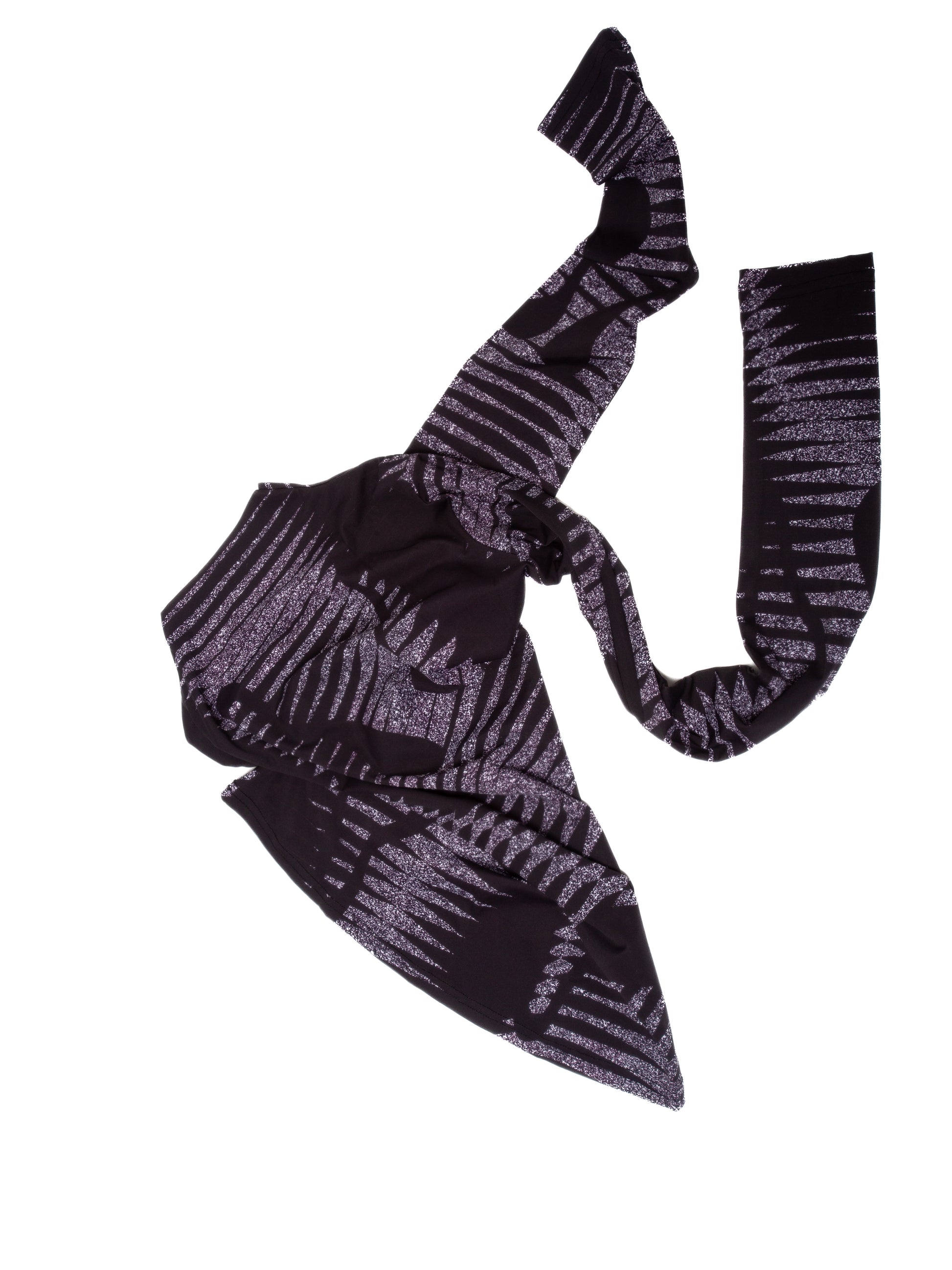 VinöniV / VinoniV Noise semi-purple printed bodysuit jersey top with abstract design
